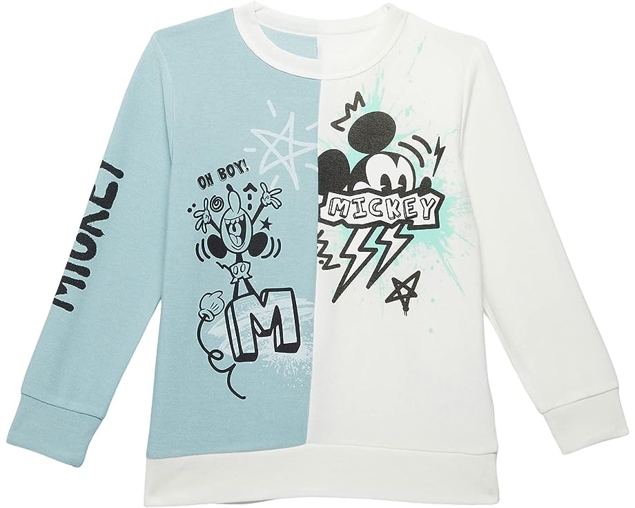 Girls' Hoodies & Sweatshirts | Chaser Kids Mickey Mouse Mash Up Cozy Knit Pullover (Little Kids/Big Kids) - VOK8473